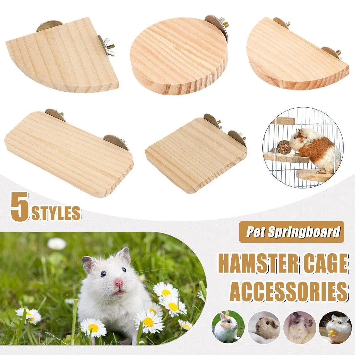 Hamster Parrot Play Stand Jump Platform Squirrel Cage Accessories Gear Pet Toy - A2109 (9.5*9.5*1.5cm) V528-STATION-PLATE-A2109-150964
