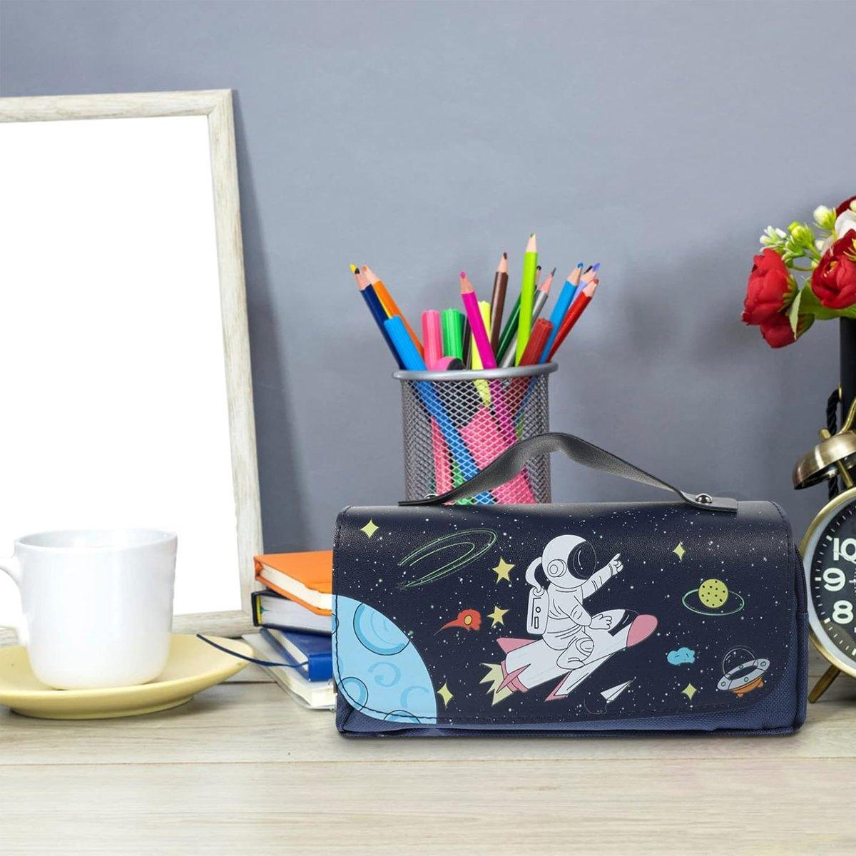Functional Pencil Case Stationery Bag Pen Holder Storage Organizer for School - 04 V528-STATIONERY-BOX-04-330830