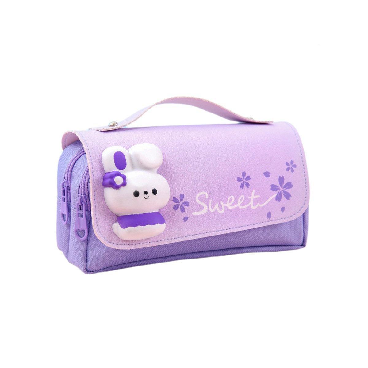 Functional Pencil Case Stationery Bag Pen Holder Storage Organizer for School - 04
