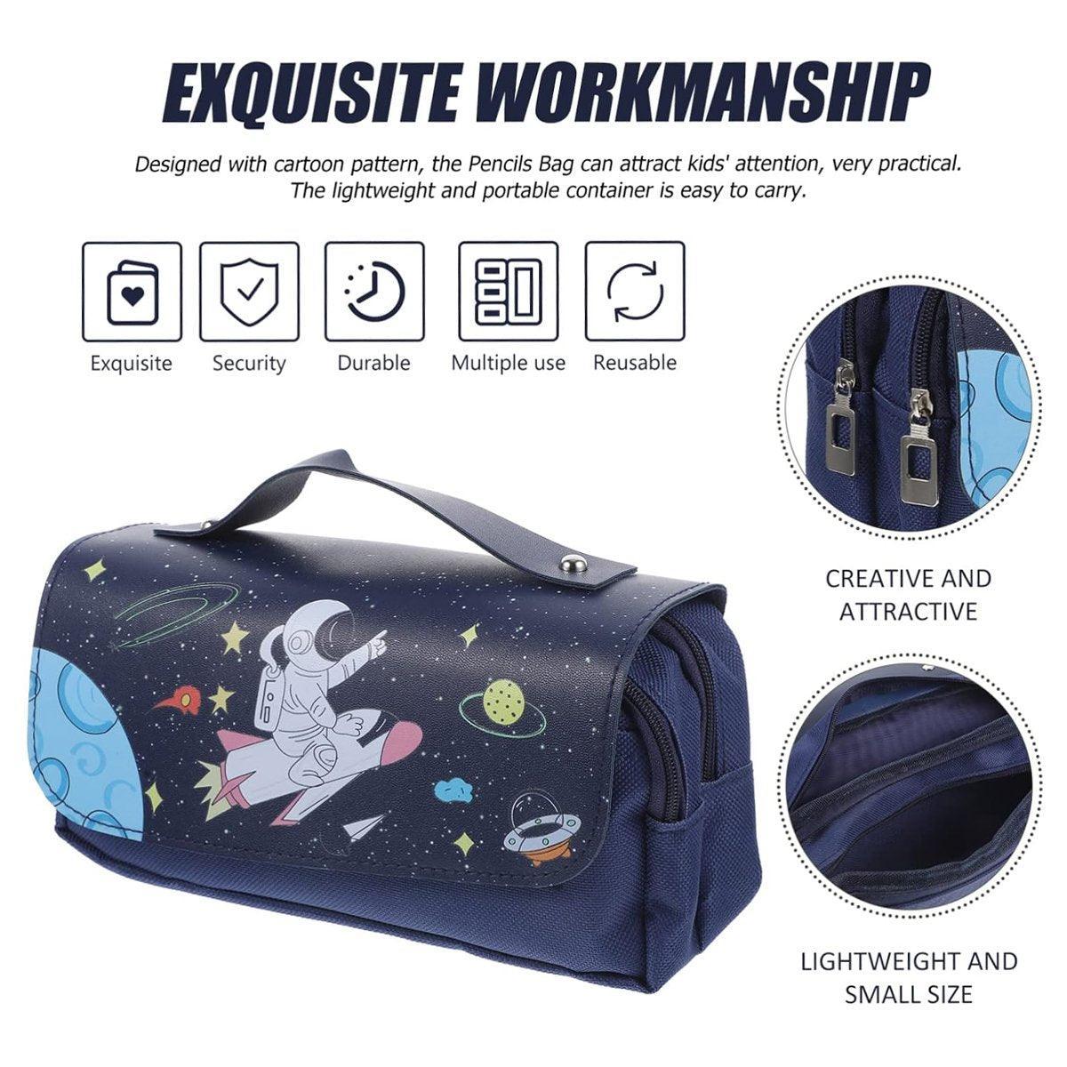 Functional Pencil Case Stationery Bag Pen Holder Storage Organizer for School - 06 V528-STATIONERY-BOX-06-737660