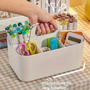 Multi Functional Desktop Organizer Compartmentalized Storage Box Portable Basket - Pink V528-STATIONERY-BOX-PINK-494068