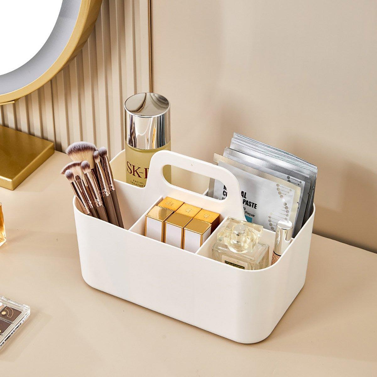 Multi Functional Desktop Organizer Compartmentalized Storage Box Portable Basket - Pink V528-STATIONERY-BOX-PINK-494068