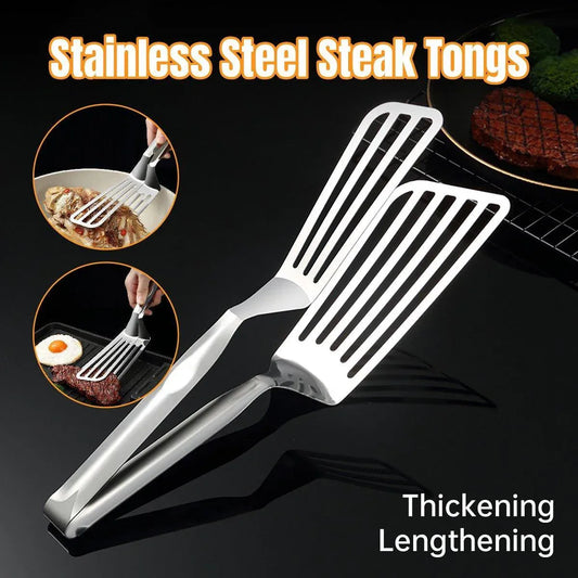 Stainless Steel Steak Tongs Multi-Functional Kitchen Tool for BBQ and Fried Fish V528-STEAK-CLIPS-287837