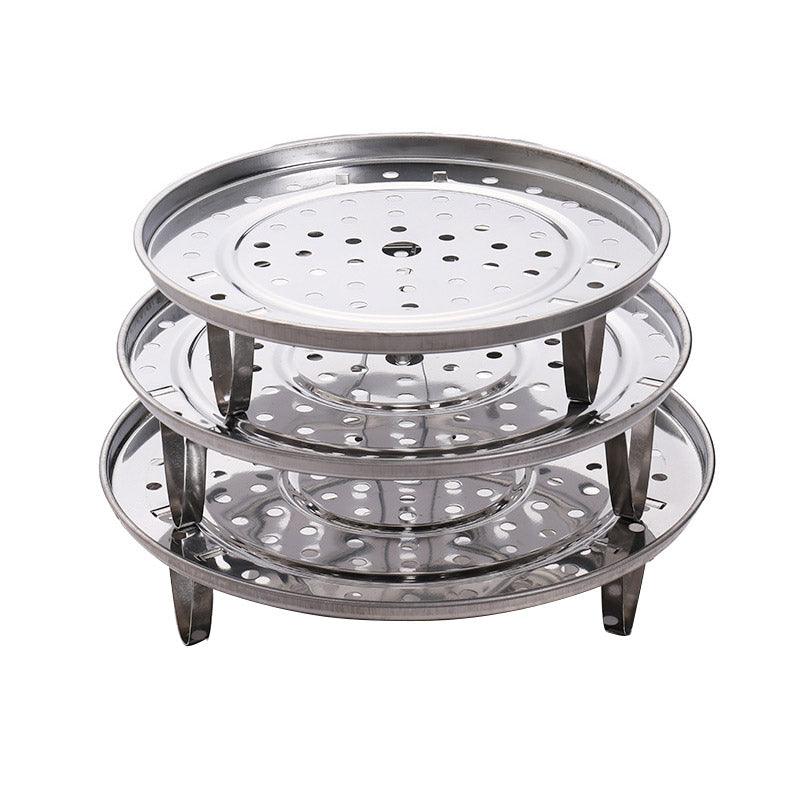 3pcs Stainless Steel Steamer Basket Steamer Tray Rack Waterproof Steam Cooking V528-STEAMER-3PCS-462543