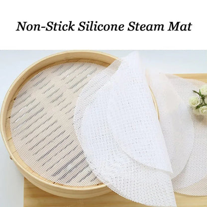 3pcs Silicone Steamer Pad Steamer Cloth Non stick Drawer Cloth Reusable Kitchen V528-STEAMERLINING-3PCS9IN-83360