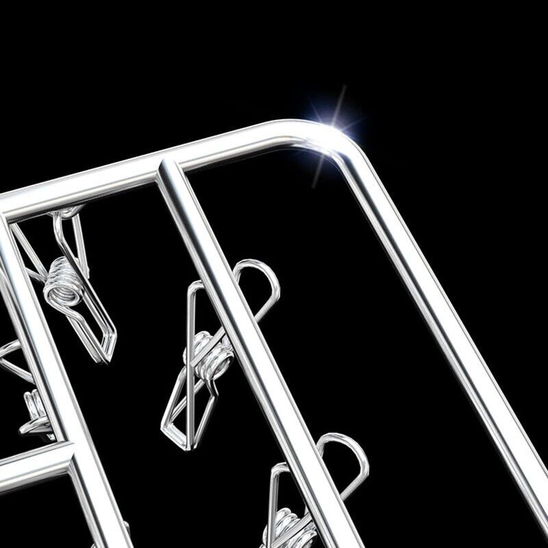 30/40/55 Pegs Stainless Steel Laundry Sock Underwear Clothes Dryer Rack Hanger - 30Pegs V528-STEELHANGER-30PEG-959773