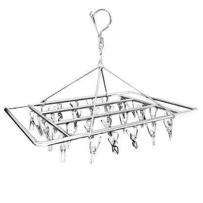 30/40/55 Pegs Stainless Steel Laundry Sock Underwear Clothes Dryer Rack Hanger - 30Pegs V528-STEELHANGER-30PEG-959773