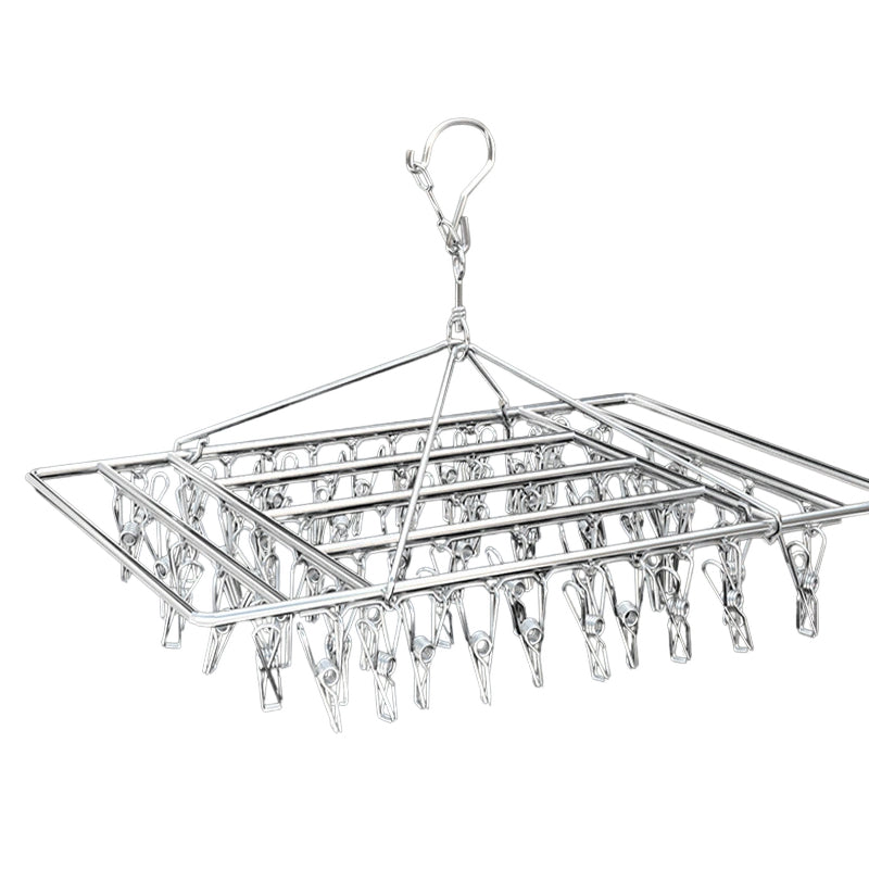 30/40/55 Pegs Stainless Steel Laundry Sock Underwear Clothes Dryer Rack Hanger - 40Pegs V528-STEELHANGER-40PEG-157809