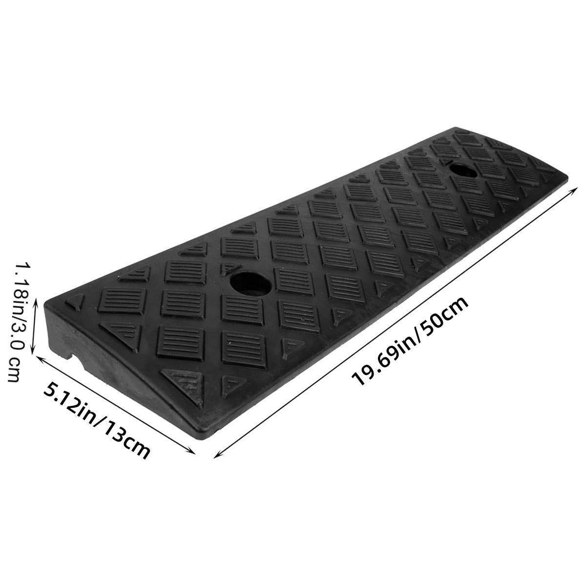 Uphill Step Ramp Pad 2PCS Plastic Slope Threshold Ramp Pad For Driveway Support V528-STEPS-2PCS-310991