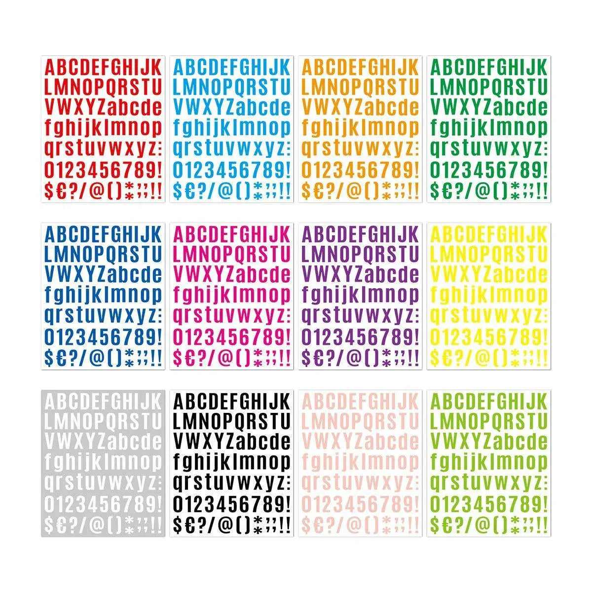 10pcs Letter Stickers Colorful DIY Scrapbooking Water Bottle Greeting Cards - Dark Blue V528-STICKER-10PCS-DARK-BLUE-343952