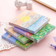 800 Sheets Colorful Oil Painting Sticky Notes Memo Pads Self-Adhesive Notes - 2# V528-STICKER-10PCS-GSYJ-278659
