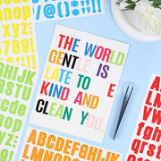 10pcs Letter Stickers Colorful DIY Scrapbooking Water Bottle Greeting Cards - Light Blue V528-STICKER-10PCS-LIGHT-BLUE-437000