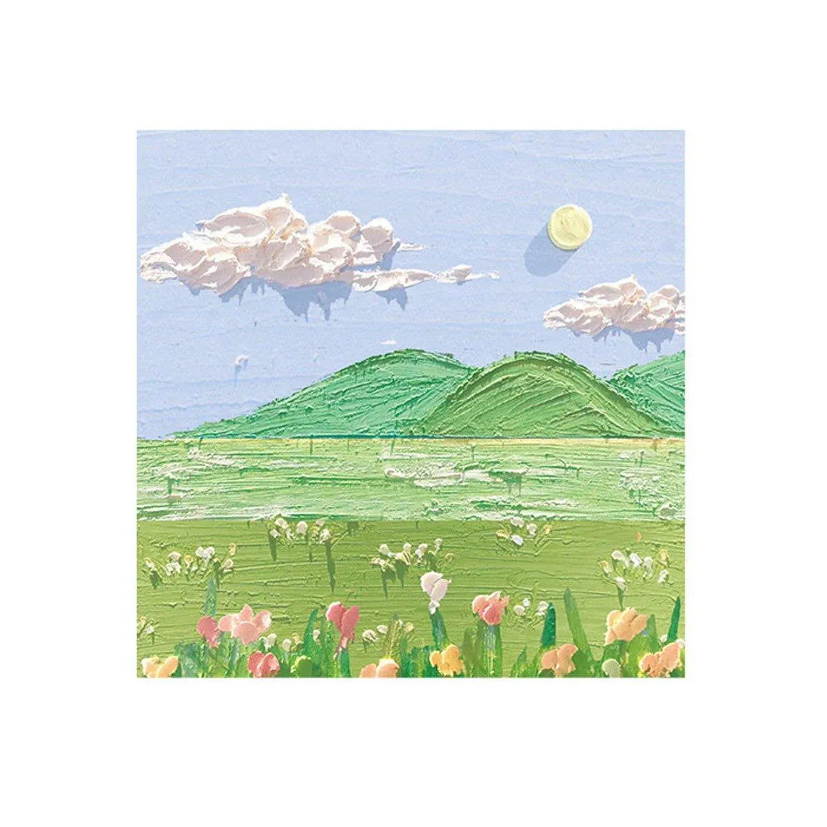 800 Sheets Colorful Oil Painting Sticky Notes Memo Pads Self-Adhesive Notes - 4# V528-STICKER-10PCS-LYXZ-763003