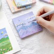 800 Sheets Colorful Oil Painting Sticky Notes Memo Pads Self-Adhesive Notes - 6# V528-STICKER-10PCS-SJBX-578600
