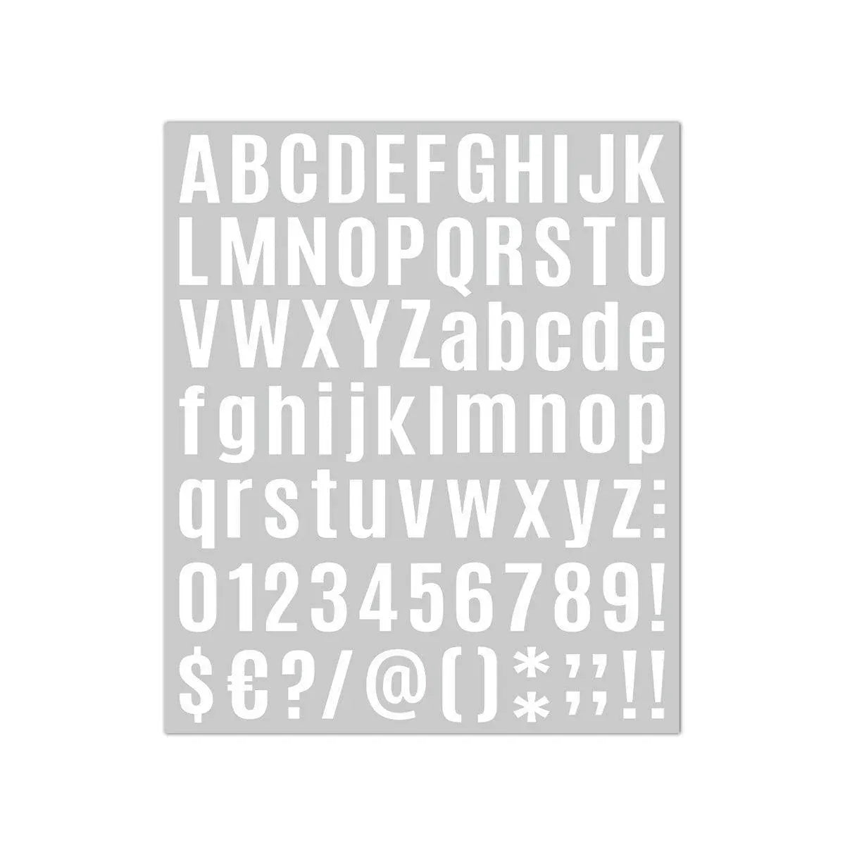 10pcs Letter Stickers Colorful DIY Scrapbooking Water Bottle Greeting Cards - White V528-STICKER-10PCS-WHITE-767844