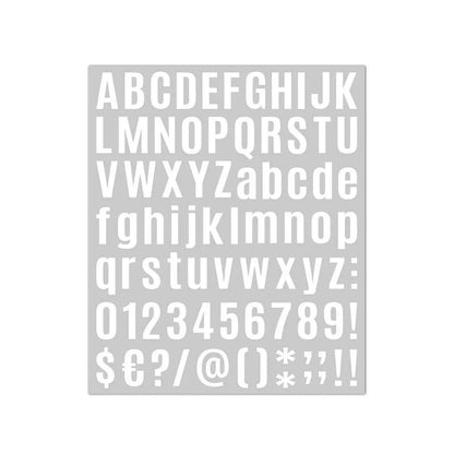 10pcs Letter Stickers Colorful DIY Scrapbooking Water Bottle Greeting Cards - White V528-STICKER-10PCS-WHITE-767844