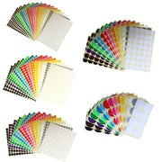 8mm to 50mm Round Dot Stickers Coloured Paper Labels Circles Dot Adhesive Sticky - 50mm 8 Dots -16 Sheets V528-STICKER-16PCS-MIX-50MM-627498