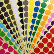 8mm to 50mm Round Dot Stickers Coloured Paper Labels Circles Dot Adhesive Sticky - 50mm 8 Dots -16 Sheets V528-STICKER-16PCS-MIX-50MM-627498