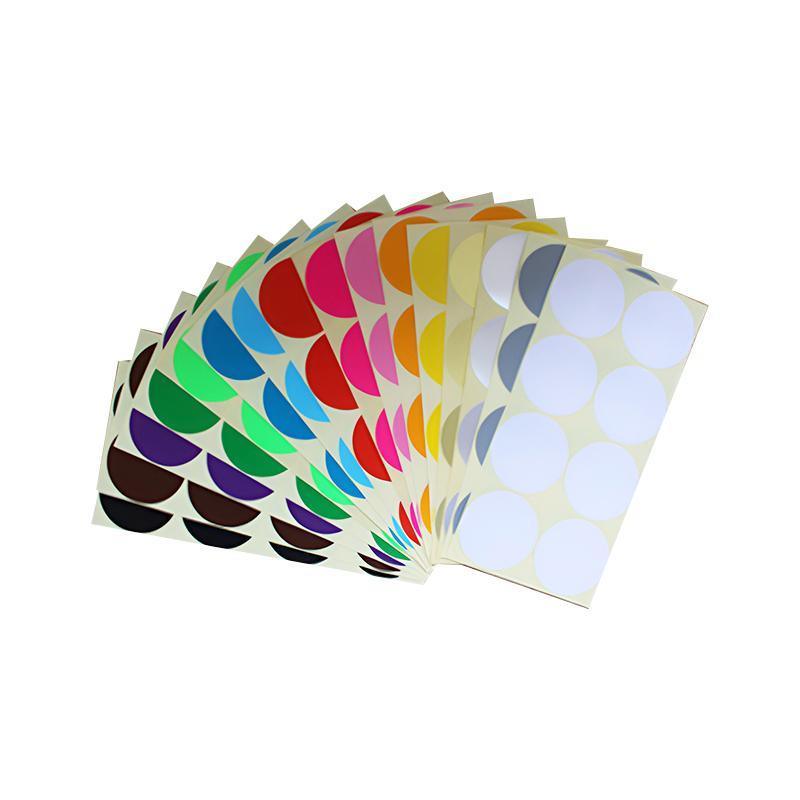 8mm to 50mm Round Dot Stickers Coloured Paper Labels Circles Dot Adhesive Sticky - 50mm 8 Dots -16 Sheets V528-STICKER-16PCS-MIX-50MM-627498