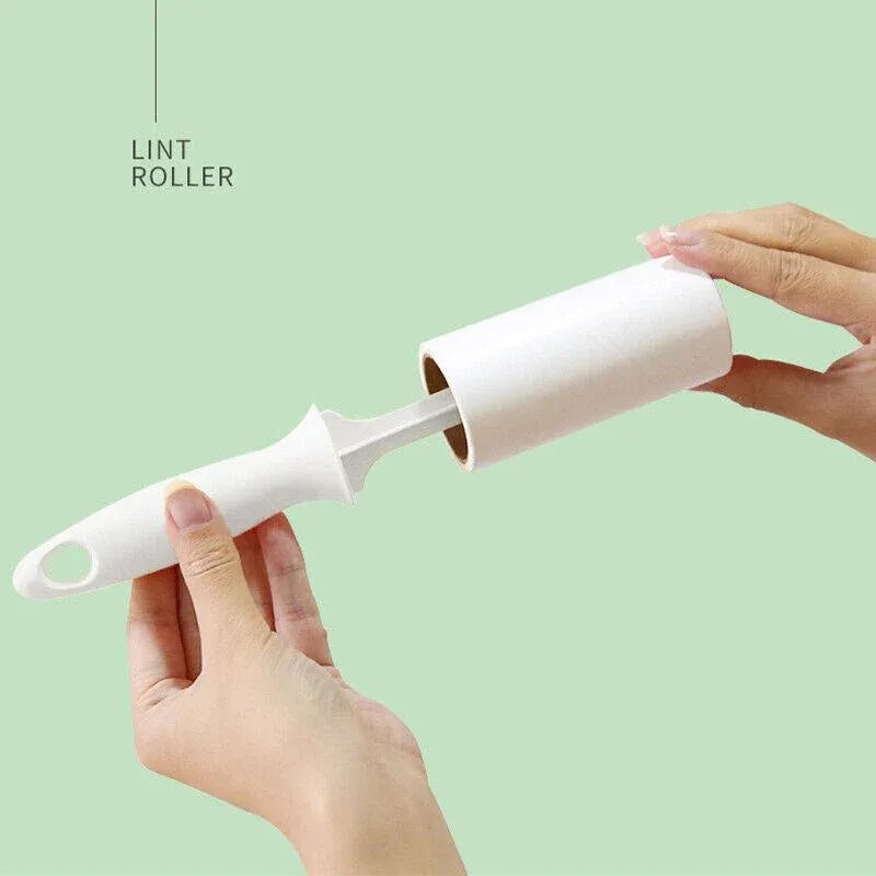 Lint Roller With Refills Sticky Remover Pet Dog Hair Clothes Sofa Dust Cleaning V528-STICKER-2HANDLE10ROLL-58566