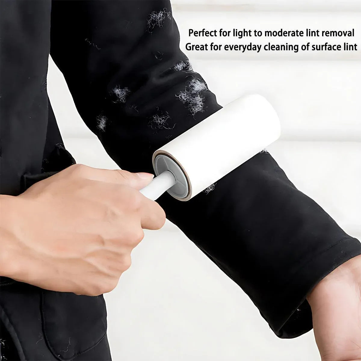 Lint Roller With Refills Sticky Remover Pet Dog Hair Clothes Sofa Dust Cleaning V528-STICKER-2HANDLE10ROLL-58566