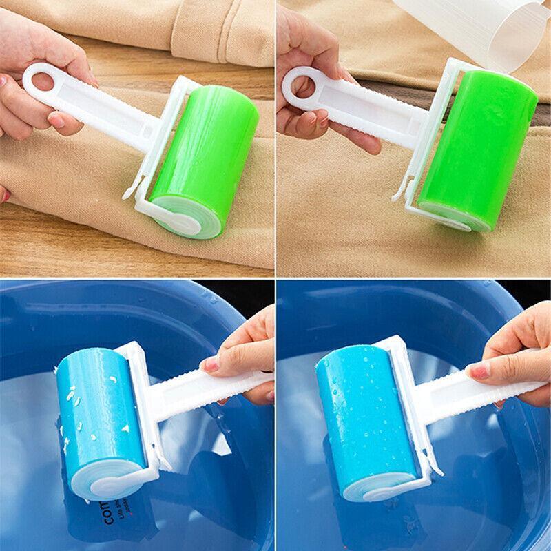 3PCS Washable Lint Rollers for Pet Hair Clothes Carpet Reusable Sticky Brush V528-STICKER-3PCS-22069