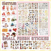 15-Style Creative Student Graffiti Sticker Set Small Fresh Sticker - F-Rabbit V528-STICKER-KATZ-521109