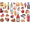 15-Style Creative Student Graffiti Sticker Set Small Fresh Sticker - H-Delicious Desserts V528-STICKER-MSTD-631572