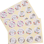 UP TO 80PCS Stickers Labels Thank You Stickers Gift Wrapping Craft Scrapbook DIY - 12*5PCS Style 12 V528-STICKERS-6FLOWERS-12X5-177663