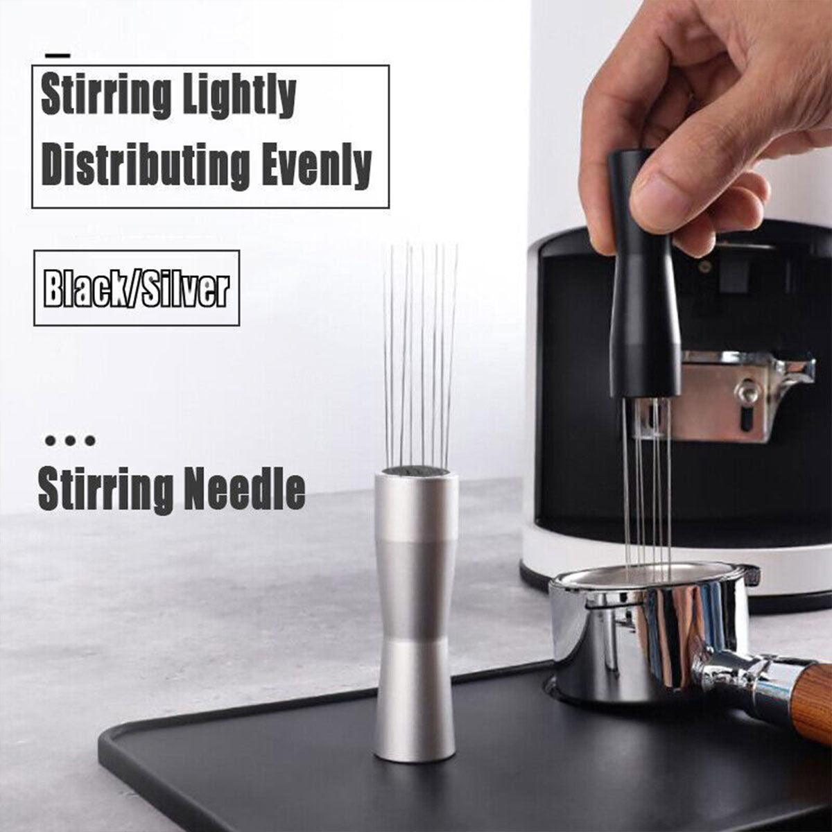 Stainless Steel Coffee Distributor Needle Espresso Stirring Tool Powder Tamper - Silver V528-STIRRINGTOOL-SILVER-849501