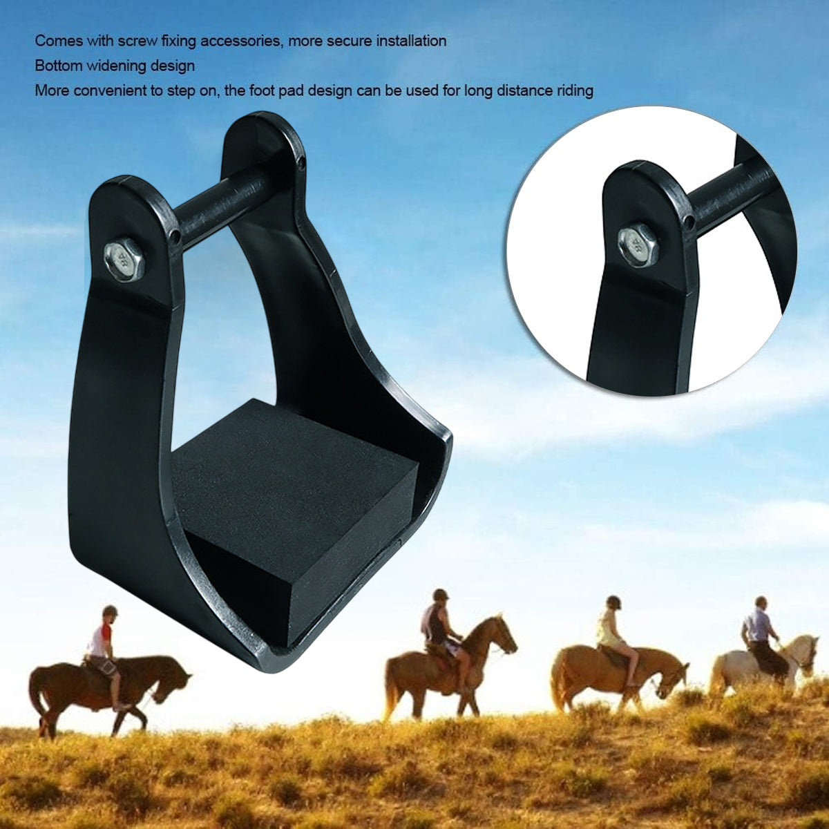 2pcs Plastic Stirrups Adjustable Horse Riding Equestrian Training Stable Riding V528-STIRRUP-880988