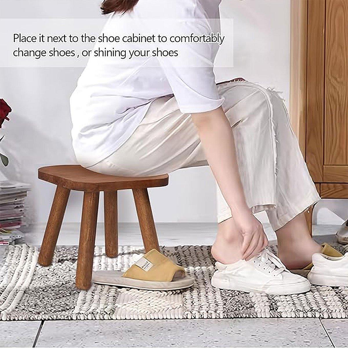 Wooden Short Stool Living Room Shoe Changing Stool Home Furniture Seat V528-STOOL-241561
