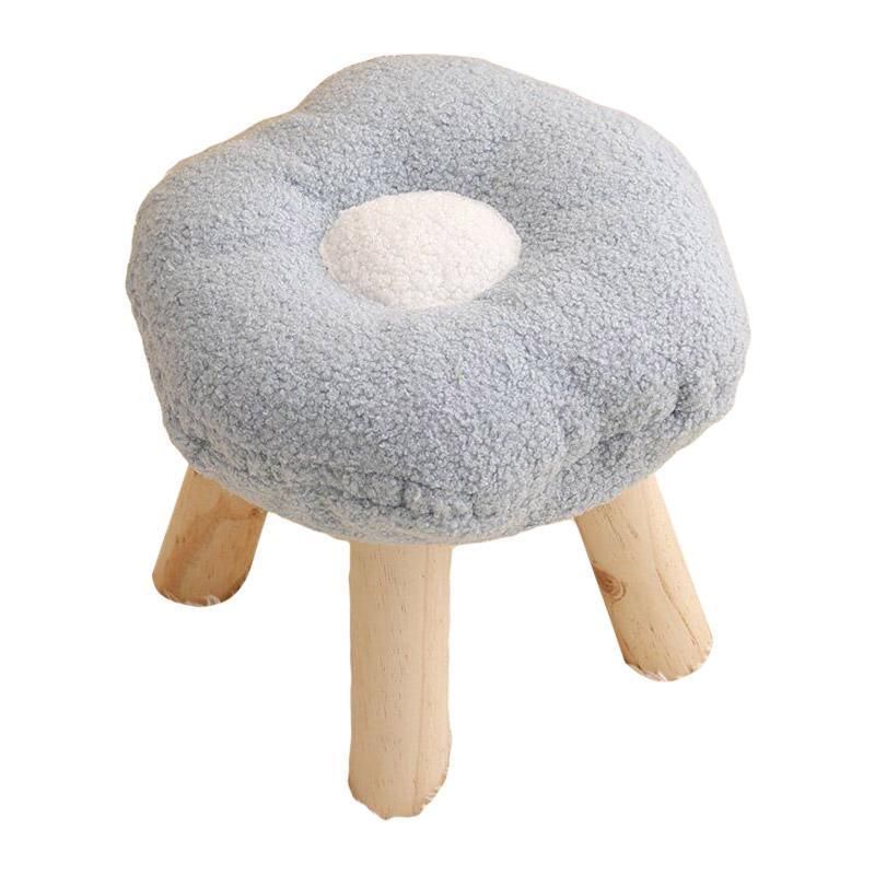 Small Flower Short Stool for Entryway or Living Room Shoe Bench or Footrest - Blue V528-STOOL-BLUE-179411