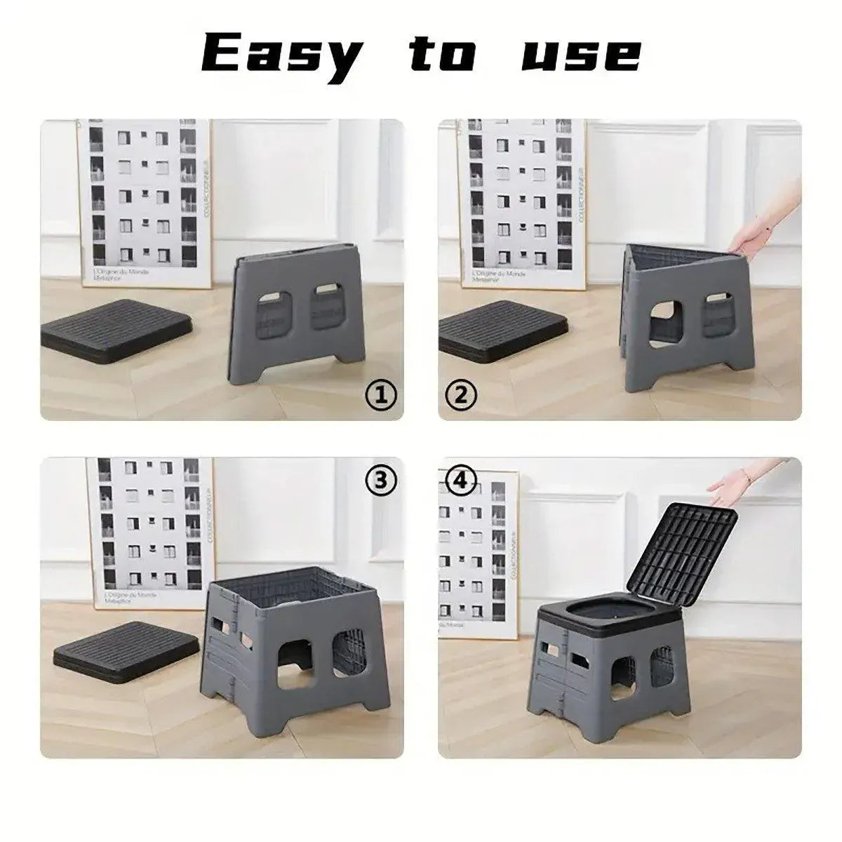 Outdoor Travel Toilet Portable Folding Stool Seat for Camping Hiking and Outdoor - Green V528-STOOL-GREEN-621117