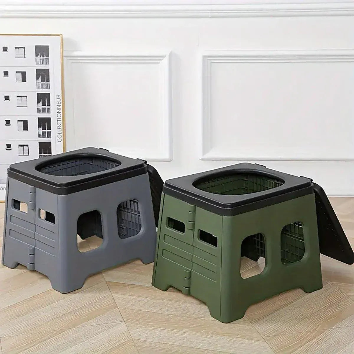Outdoor Travel Toilet Portable Folding Stool Seat for Camping Hiking and Outdoor - Green V528-STOOL-GREEN-621117