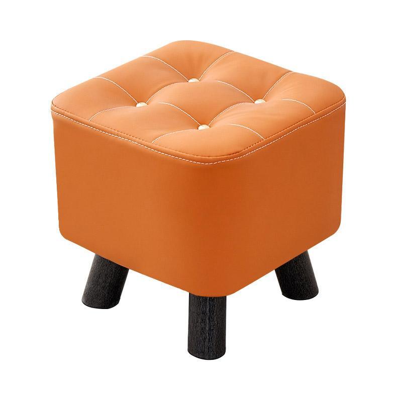 Small Stool Household Sofa Stool Shoes Changing Low Seat for Bedroom and Living - Orange V528-STOOL-ORANGE-313181
