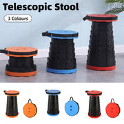 Portable Telescopic Folding Stool Travel Outdoor Seat Compact Retractable Chair - Orange V528-STOOL-ORANGE-335726