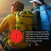 Rainbow Telescopic Folding Stool Thickened Travel Outdoor Seat for Camping - Orange V528-STOOL-RAINBOW-ORANGE-301447
