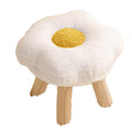 Small Flower Short Stool for Entryway or Living Room Shoe Bench or Footrest - White V528-STOOL-WHITE-275852