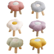 Small Flower Short Stool for Entryway or Living Room Shoe Bench or Footrest - White V528-STOOL-WHITE-275852