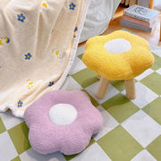 Small Flower Short Stool for Entryway or Living Room Shoe Bench or Footrest - White V528-STOOL-WHITE-275852