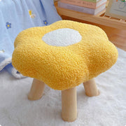 Small Flower Short Stool for Entryway or Living Room Shoe Bench or Footrest - White V528-STOOL-WHITE-275852