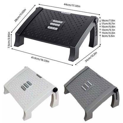 1PC Adjustable Office Foot Rest Pedal Stool Sofa Leg Support for Home or Desk Use - White V528-STOOL-WHITE-735384