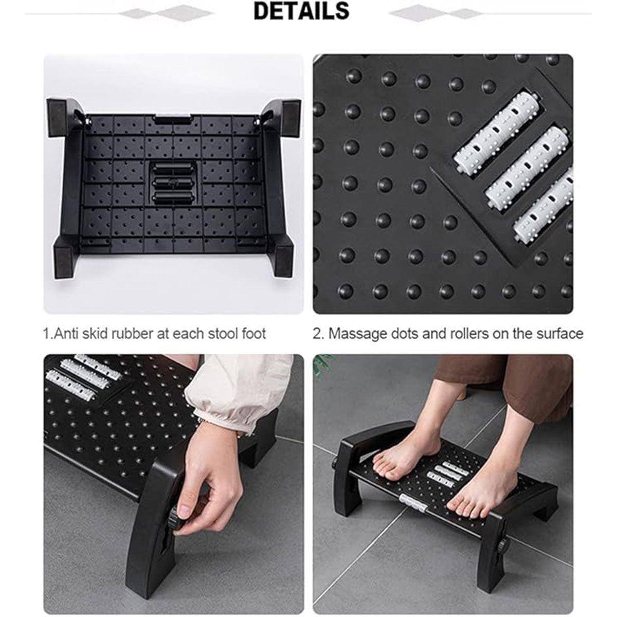 1PC Adjustable Office Foot Rest Pedal Stool Sofa Leg Support for Home or Desk Use - White V528-STOOL-WHITE-735384