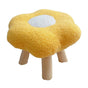 Small Flower Short Stool for Entryway or Living Room Shoe Bench or Footrest - Yellow V528-STOOL-YELLOW-508480