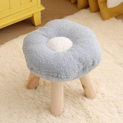 Small Flower Short Stool for Entryway or Living Room Shoe Bench or Footrest - Yellow V528-STOOL-YELLOW-508480