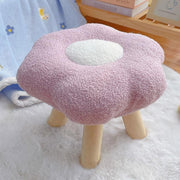 Small Flower Short Stool for Entryway or Living Room Shoe Bench or Footrest - Yellow V528-STOOL-YELLOW-508480
