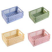 4PCS Collapsible Plastic Storage Box Desktop Organizer Basket Storage Container V528-STORAGE-4PCS-252973