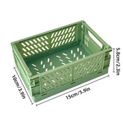 4PCS Collapsible Plastic Storage Box Desktop Organizer Basket Storage Container V528-STORAGE-4PCS-252973