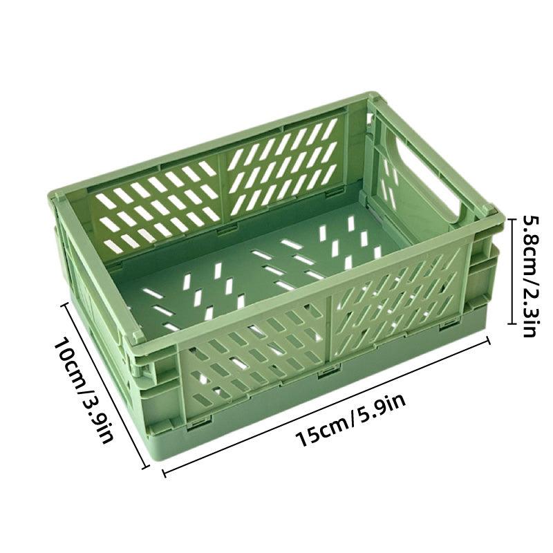 4PCS Collapsible Plastic Storage Box Desktop Organizer Basket Storage Container V528-STORAGE-4PCS-252973